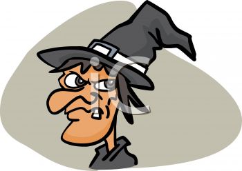 350x248 Picture Of An Ugly Cartoon Witch With A Snaggle Tooth In A Vector