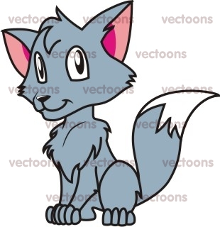 310x320 Happy Wolf Cartoon