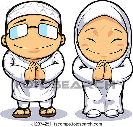 450x429 Clipart Of Cartoon Of Muslim Man Amp Woman K12374251