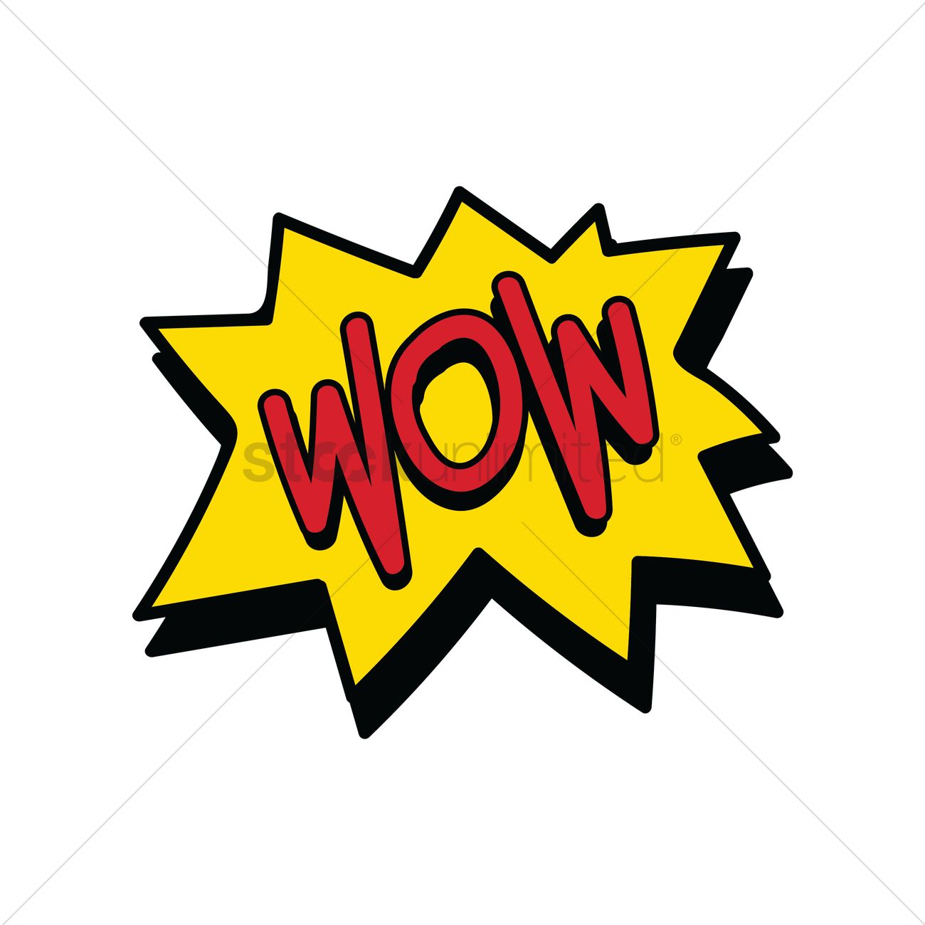 1300x1300 Comic Speech Bubble With The Word Wow Vector Image