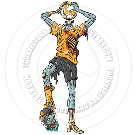 460x460 Zombie Soccer Player Vector Cartoon By Dolimac Toon Vectors Eps