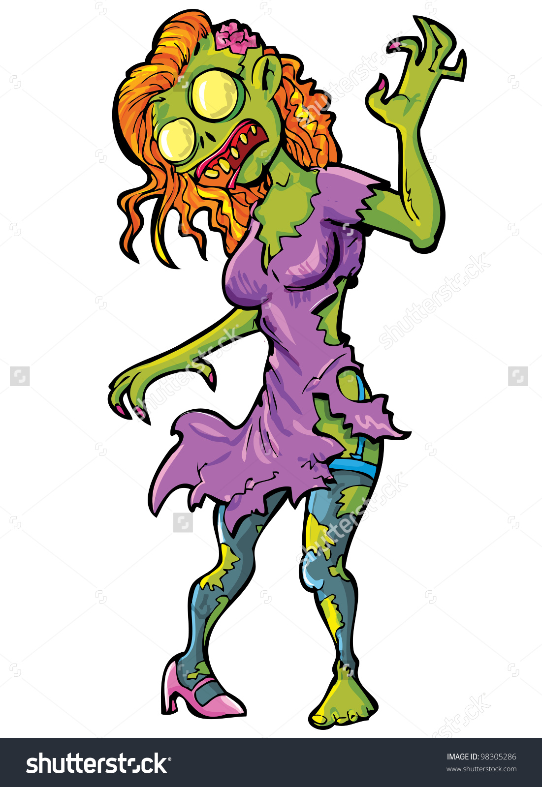 Cartoon Zombie Clipart Free download on ClipArtMag