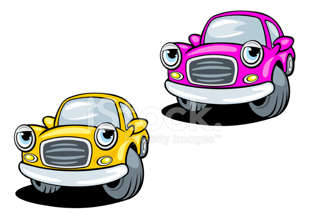 627x440 Funny Cartoon Cars With Eyes Stock Vector