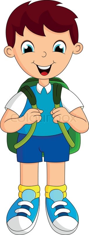306x800 School Kids Character Clipart