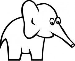 243x200 Drawings Of Elephants Clipart