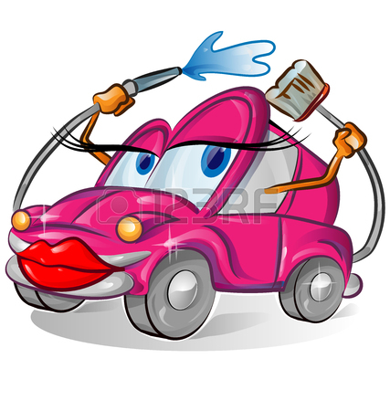 427x450 Car Wash Cartoon Isolated On White Royalty Free Cliparts, Vectors