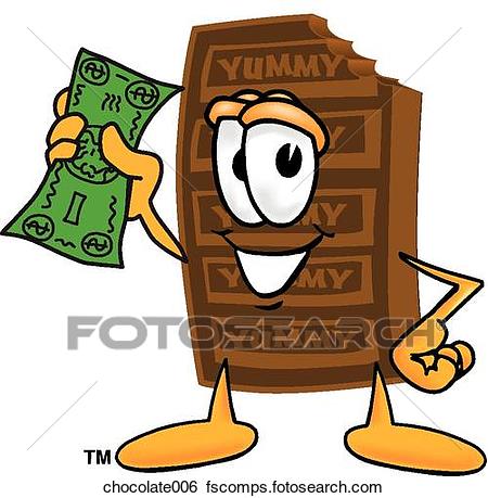 450x459 Stock Illustration Of Chocolate With Money Chocolate006