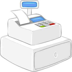 300x300 Cashier Case Calculator Clip Art