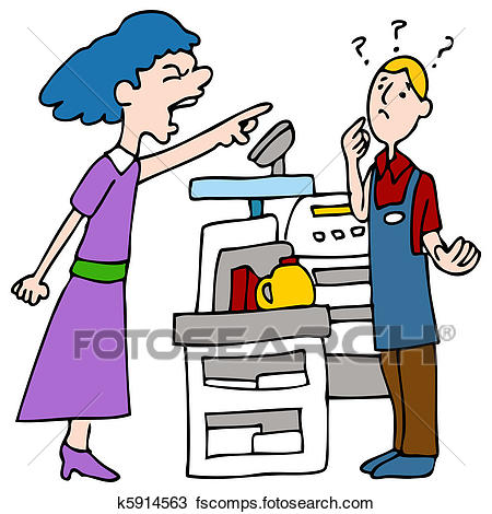 450x470 Clipart Of Angry Customer Yelling