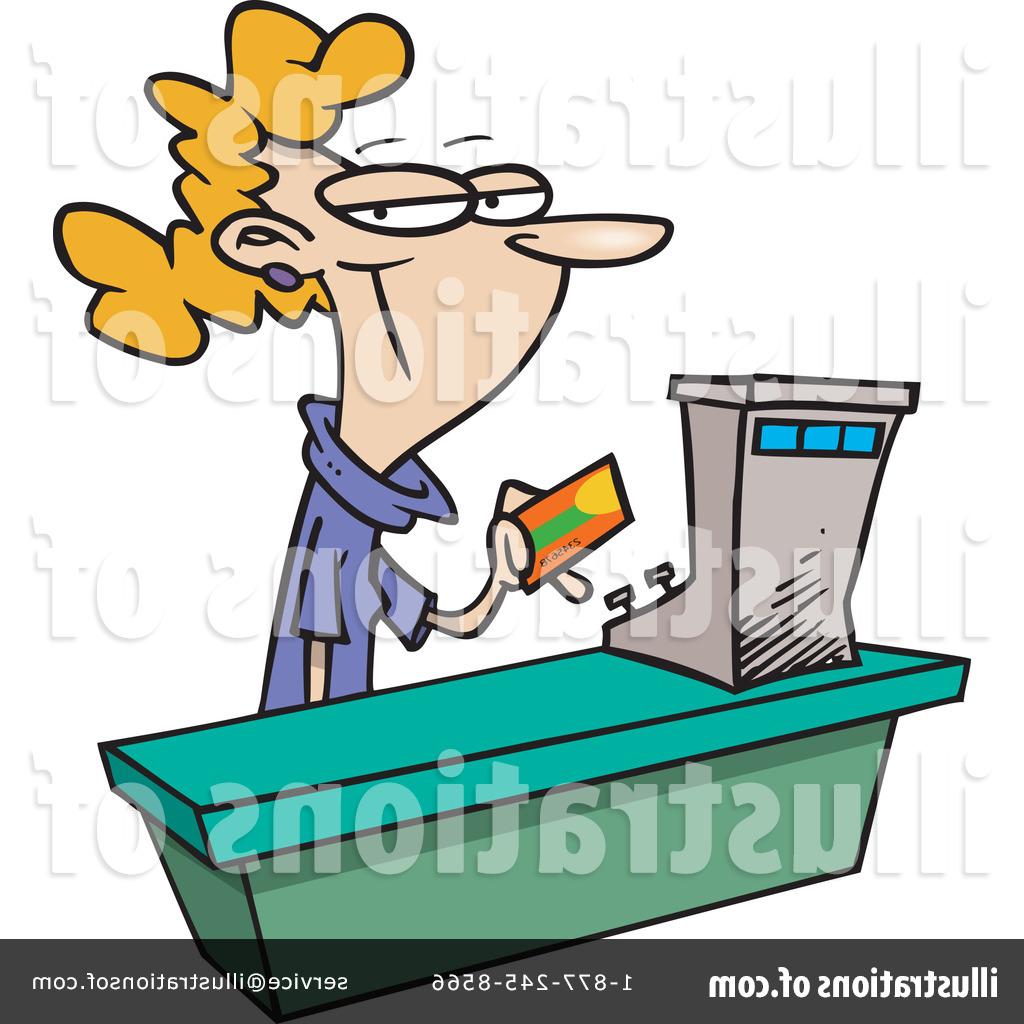 1024x1024 Top Royalty Free Rf Cashier Clipart Illustration By Toonaday Stock
