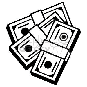 300x300 Royalty Free Stacks Of Cash 371562 Vector Clip Art Image