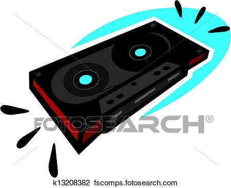 450x366 Clipart Of Video Cassette. Vector K13208382