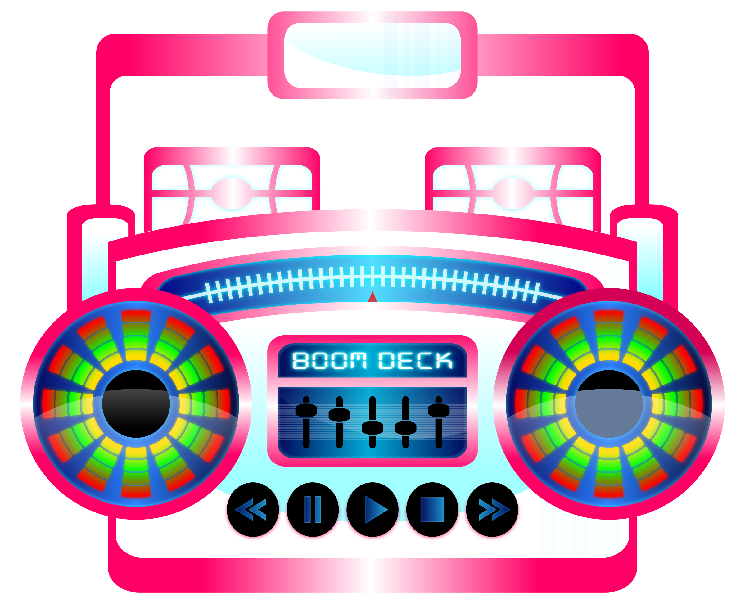 2400x1946 Colorful Clipart Boombox