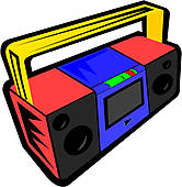 166x170 Royalty Free Cassette Tape Recorder Clip Art