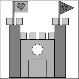 304x304 Clip Art Basic Shapes Castle Grayscale I Abcteach