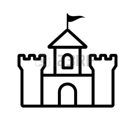 450x405 Fortress Clipart Black And White