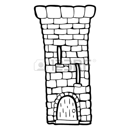 450x450 Freehand Drawn Cartoon Old Castle Tower Royalty Free Cliparts