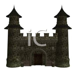 300x300 Free Clipart Image Two Towers And A Wall Of A Castle
