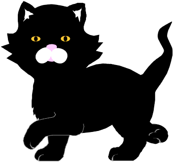 350x329 Clip Art Black Cat