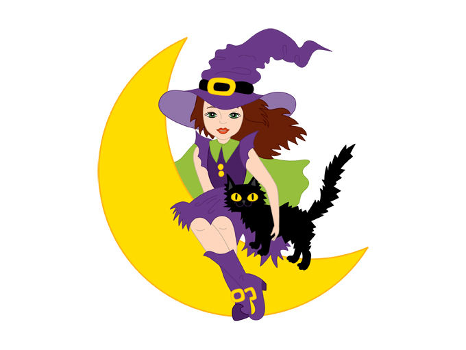 680x511 Halloween Witch Clipart