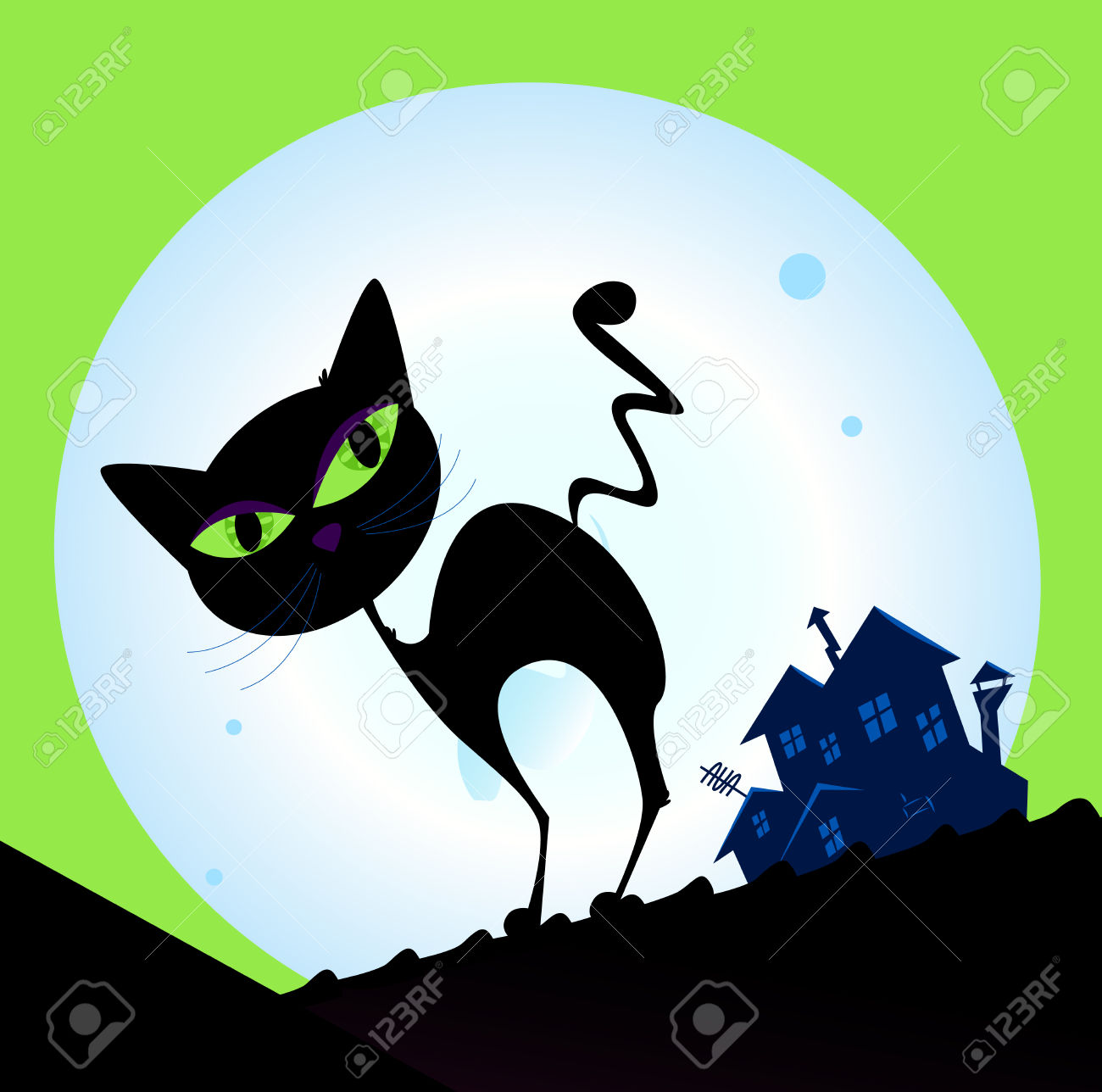 1300x1288 Black Cat Clipart Moon 2492593