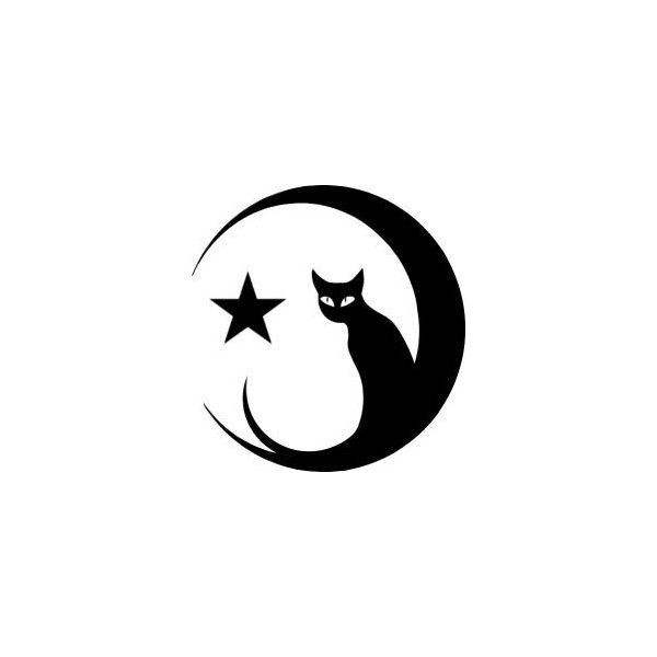 600x600 Black Cat Clipart Moon