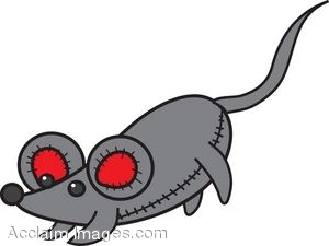 300x225 Clip Art Illustration Of A Stuffed Toy Mouse