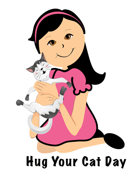 473x600 Hug Your Cat Day Clipart