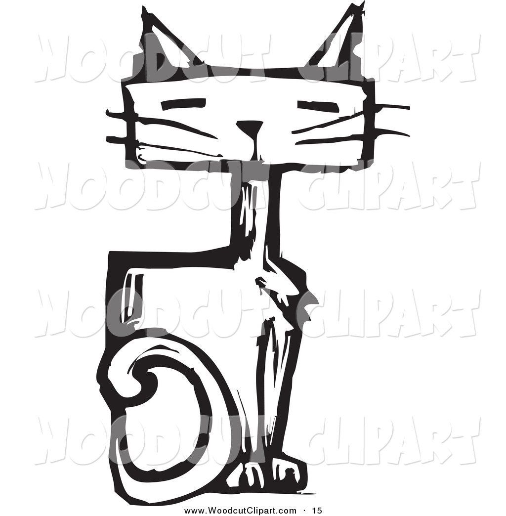 1024x1044 Black And White Cat Clipart