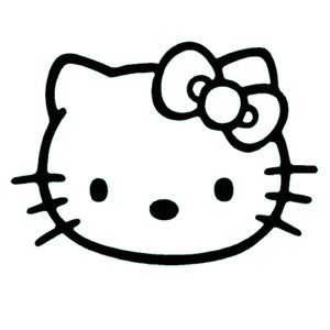 300x300 Cat Black And White Hello Kitty Clipart Black And White Google
