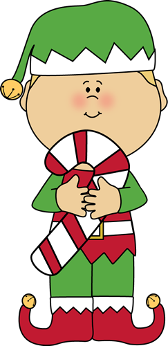 243x500 Christmas Elves Clipart