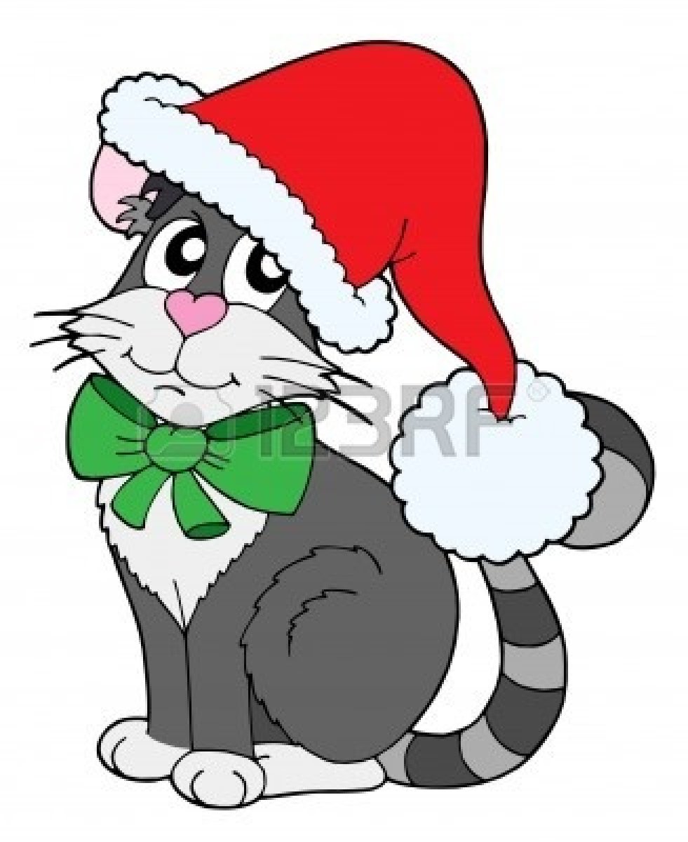 981x1200 Free Christmas Kitten Clipart