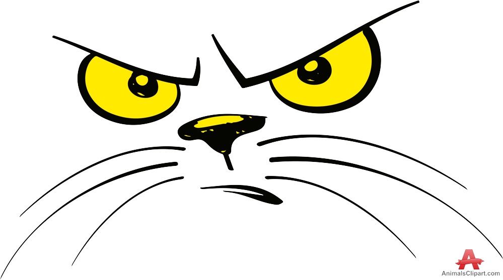 999x557 Angry Cat Face Clip Art Cliparts