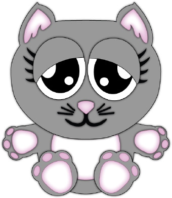340x391 Kitty Cat Face Clipart