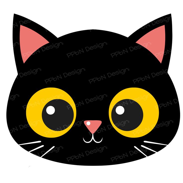 736x736 Black Cat Clipart Cat Face