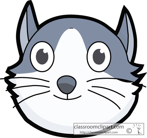 500x468 Cartoon Cat Face Clip Art