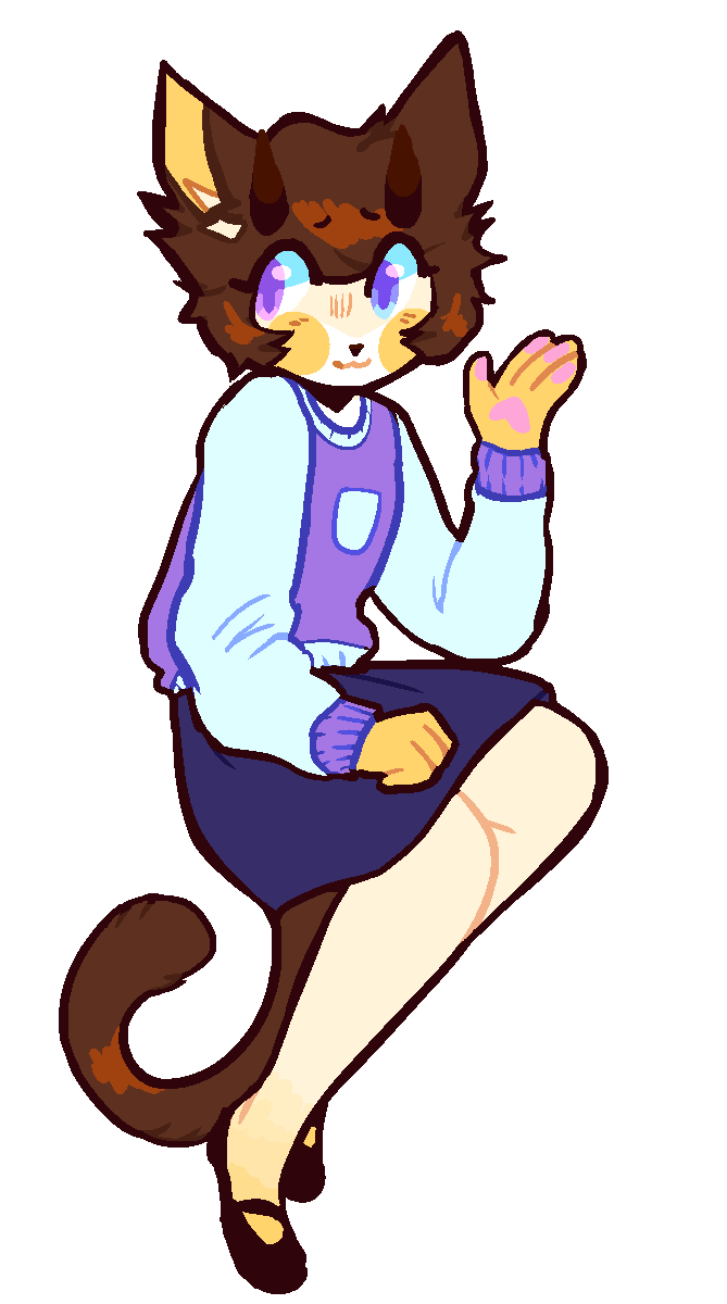 669x1200 Cutesy Cat With Transparent Background By Captyns