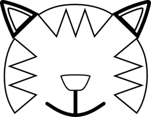 299x231 Totetude Cat Outline Face Clip Art