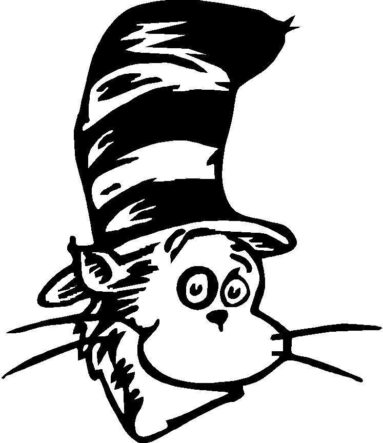 747x864 Cat In The Hat Clipart Outline