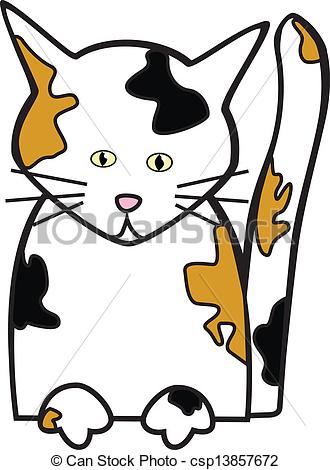 330x470 Calico Cat Clipart Outline Drawing