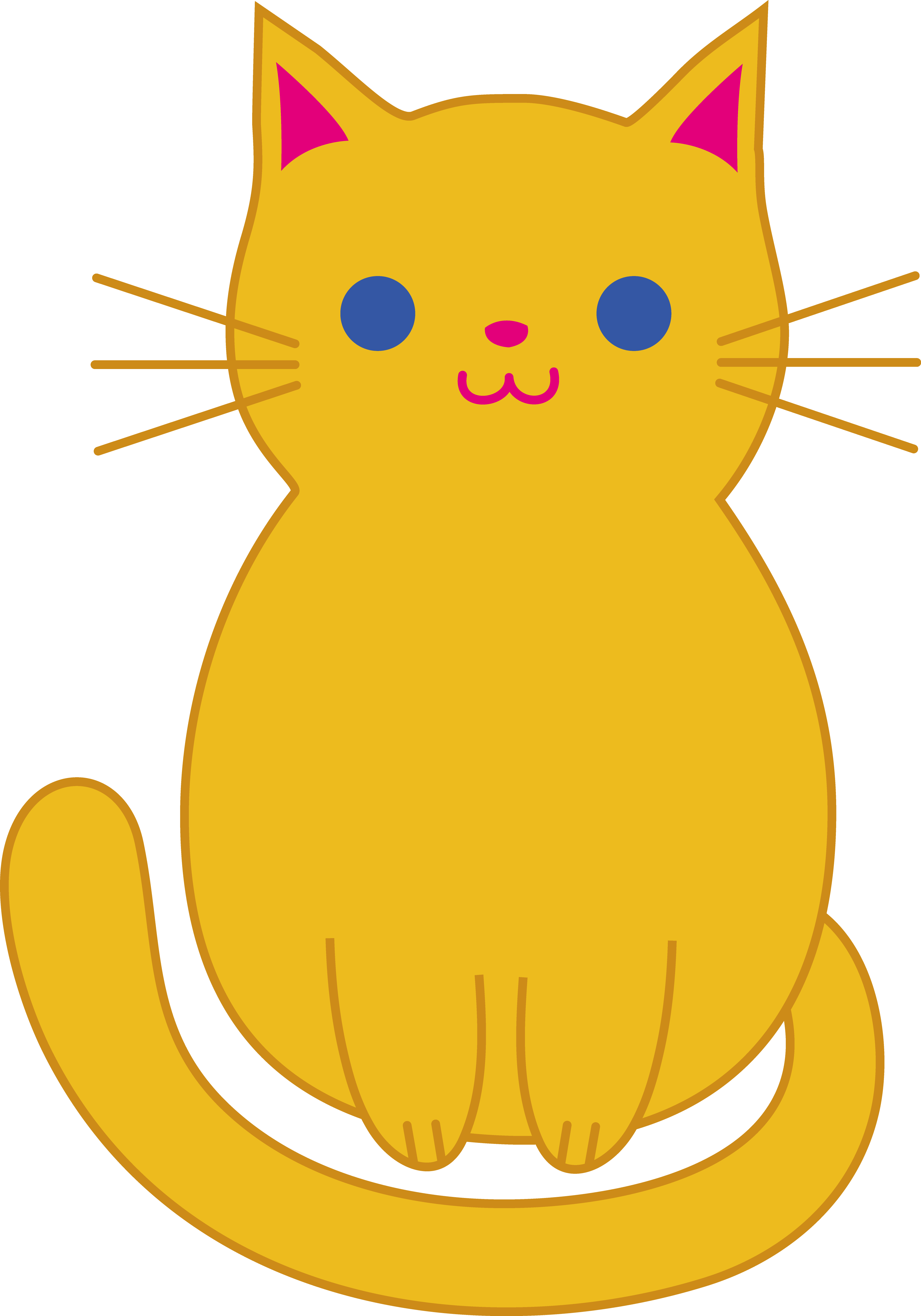 3528x5039 Cute Orange Cat Clip Art