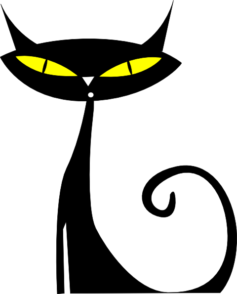 480x595 Black Cat Clip Art