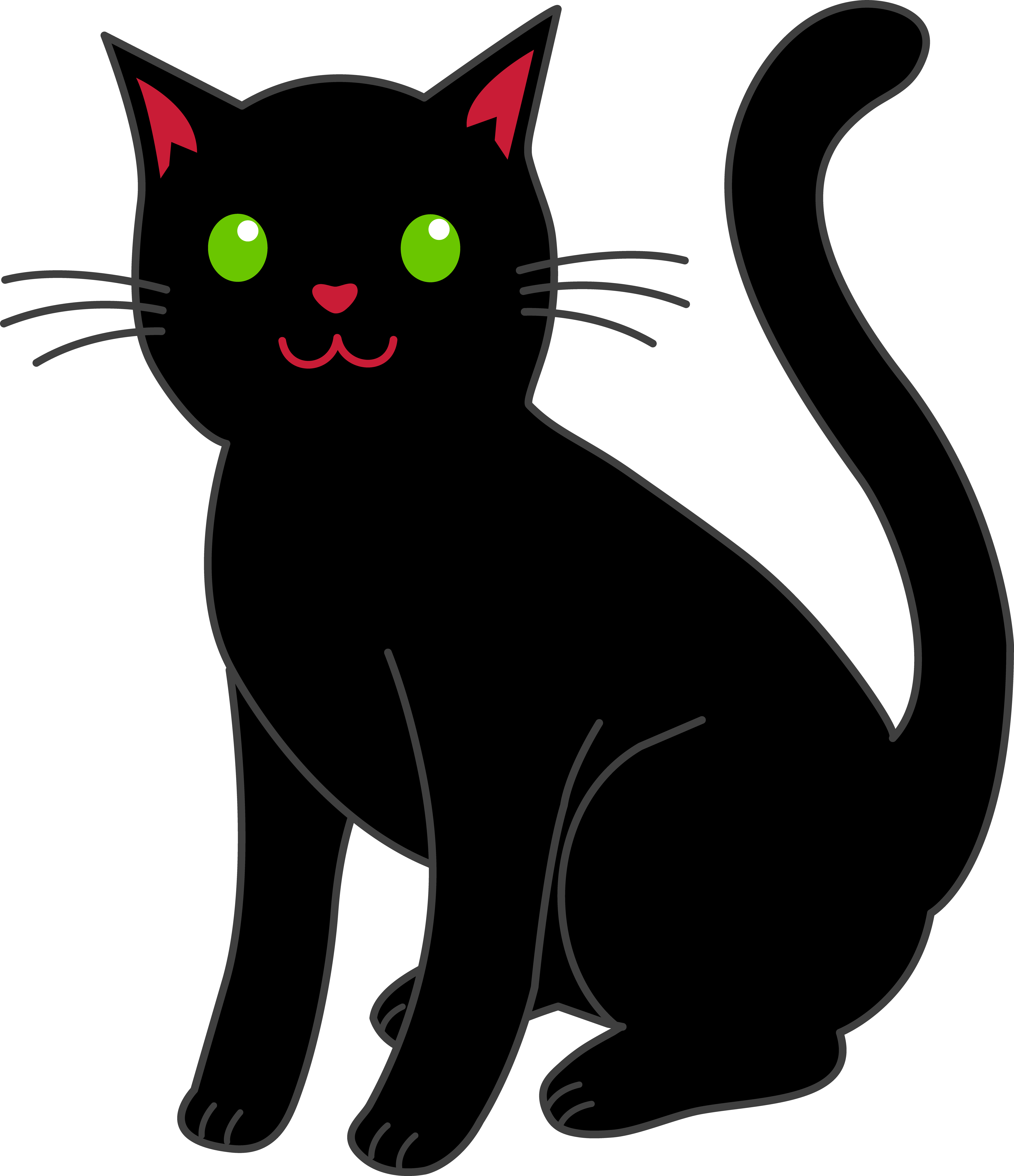 5476x6349 Black Cat Clipart Png