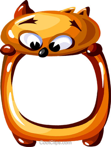 361x480 Cartoon Cat Frame Royalty Free Vector Clip Art Illustration