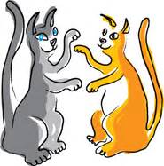 185x187 Two Cartoon Cats Clip Art