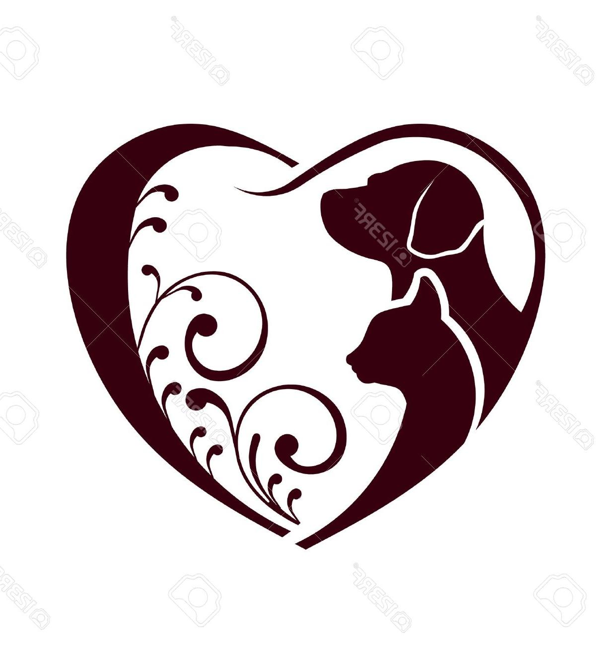1235x1300 Unique Cat And Dog Love Vector Image Free Vector Art, Images
