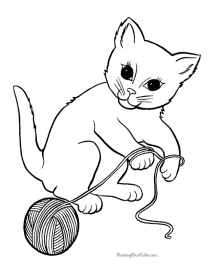220x269 Cat Coloring Pages