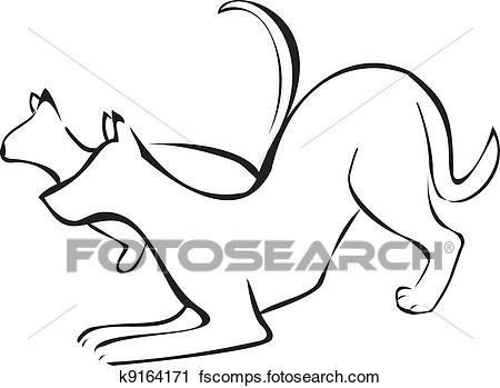 450x349 Clipart Of Cat And Dog Logo Design K9164171