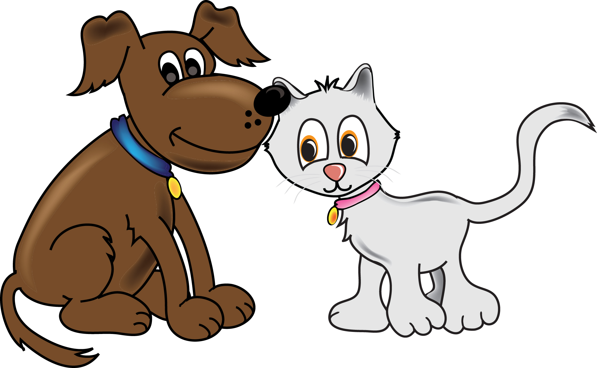 2000x1233 Pet Dog And Cat Clipart
