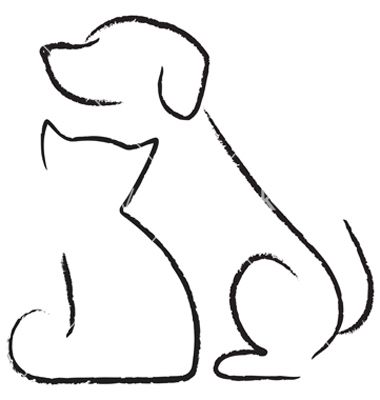 380x400 Cat Dog Clipart